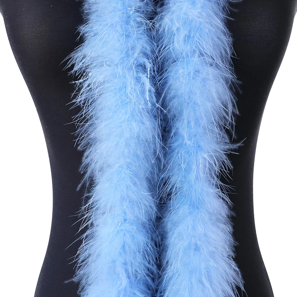 New 2Meters Marabou Feather Boa Turkey Feathers on Ribbon Shawl 13 grams for Wedding Dress/skirt Decoration Plumes Crafts