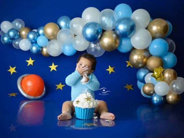 Mocsick balão decorativo de bolo de aniversário infantil, balão para fotografia, adereços para decoração de cabine de estúdio