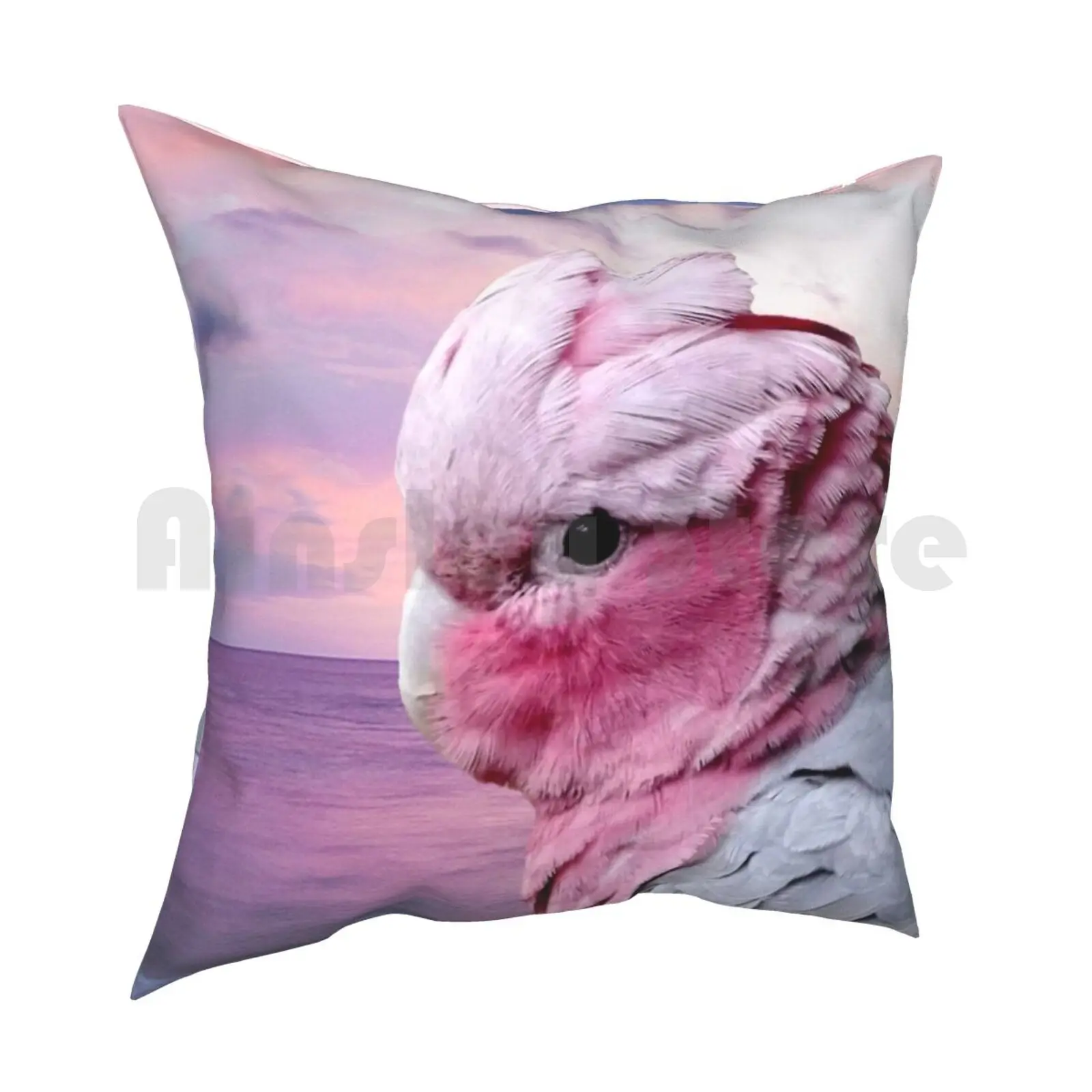 Parrot Galah Cockatoo Pillow Case Printed Home Soft DIY Pillow cover Australia Pink Birds Galah Cockatoo Lorikeet Parrot