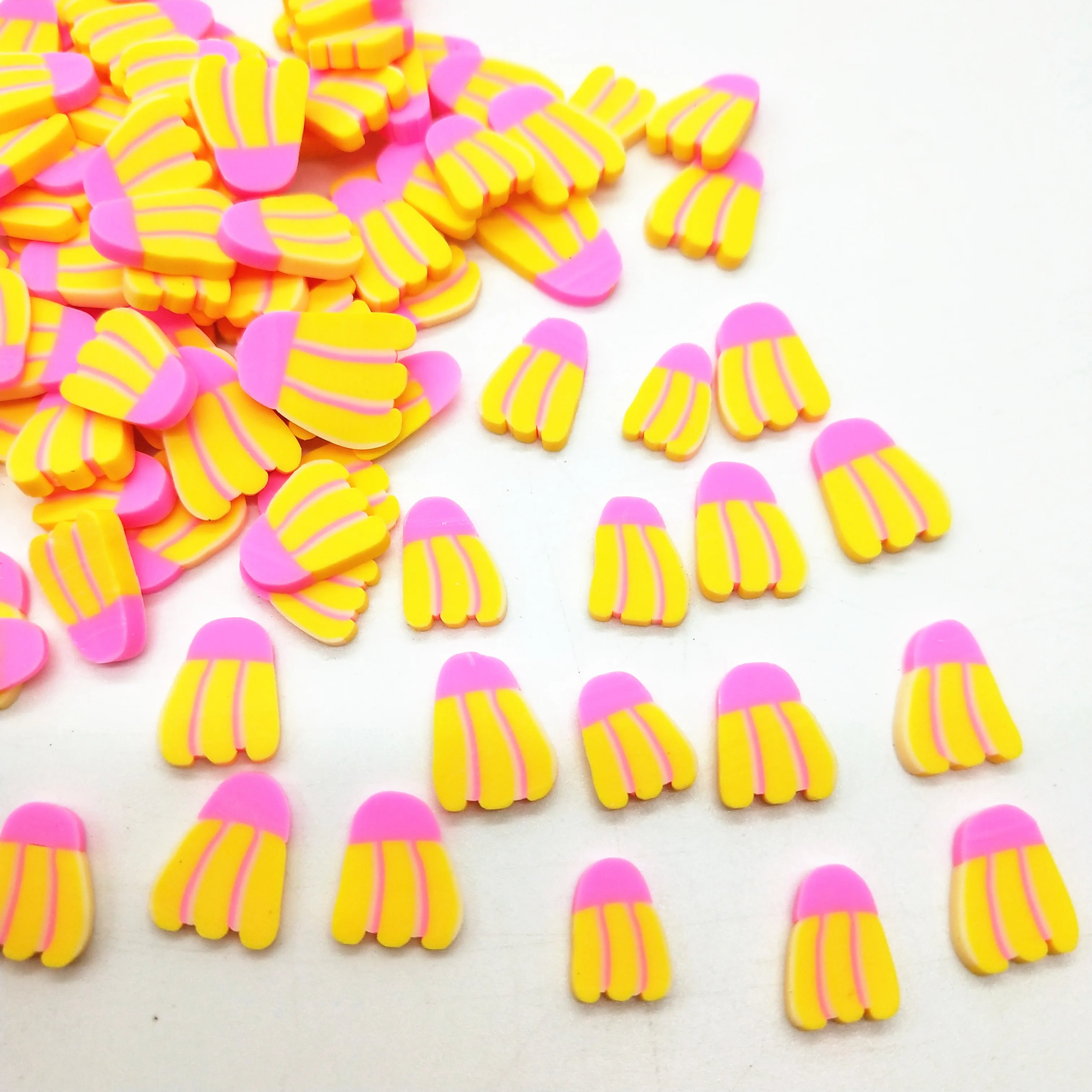 20g/lot 1cm Banana Bunches Fruit Polymer Clay Colorful Plastic Klei Mud Particles