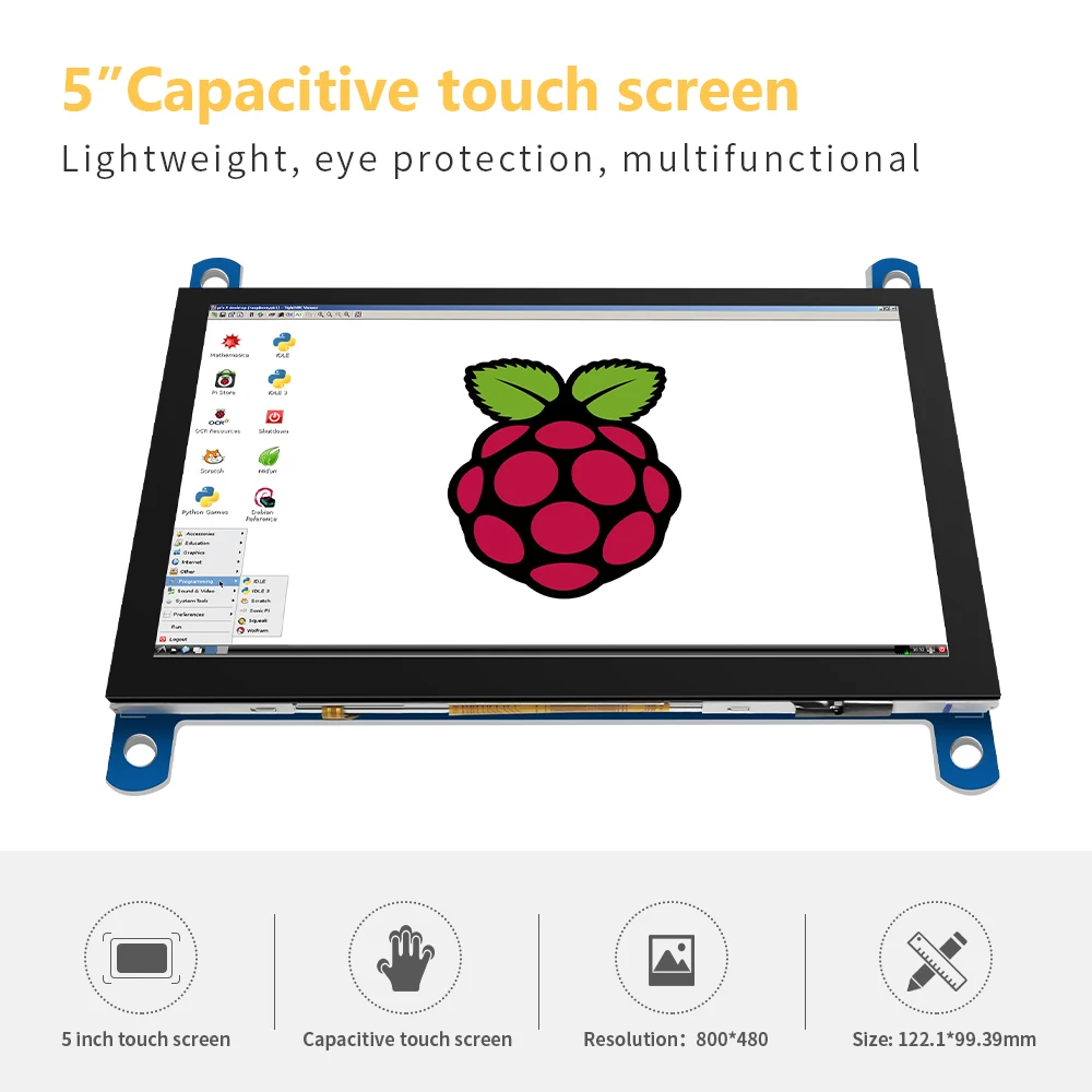 5 inch AIDA64 PC TFT LCD  monitor screen 480*800 Capacitive Touch Screen for Raspberry Pi 5 portable laptop for PC display HDMI