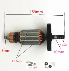 AC 220-240V 9 Teeth Armature Motor Replacement for MAKITA 5704R 5704RK 516489-7 5806B 518629-3 Circular Saw rotor