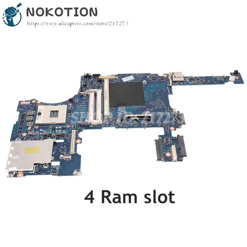 NOKOTION For HP Elitebook 8770W 8770P Laptop Motherboard 688746-001 688746-601 4 Ram slot DDR3 with GPU slot +Free CPU