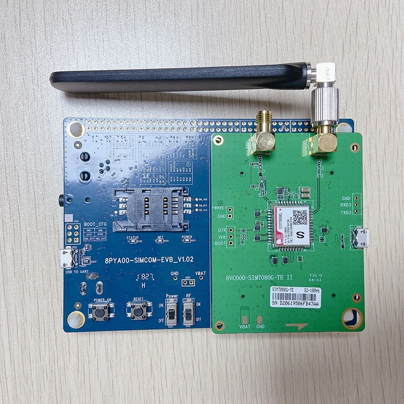 SIMCOM SIM7080G EVB Board Multi-Band CAT-M and NB-IoT dual mode module solution in a SMT type compatible with SIM868