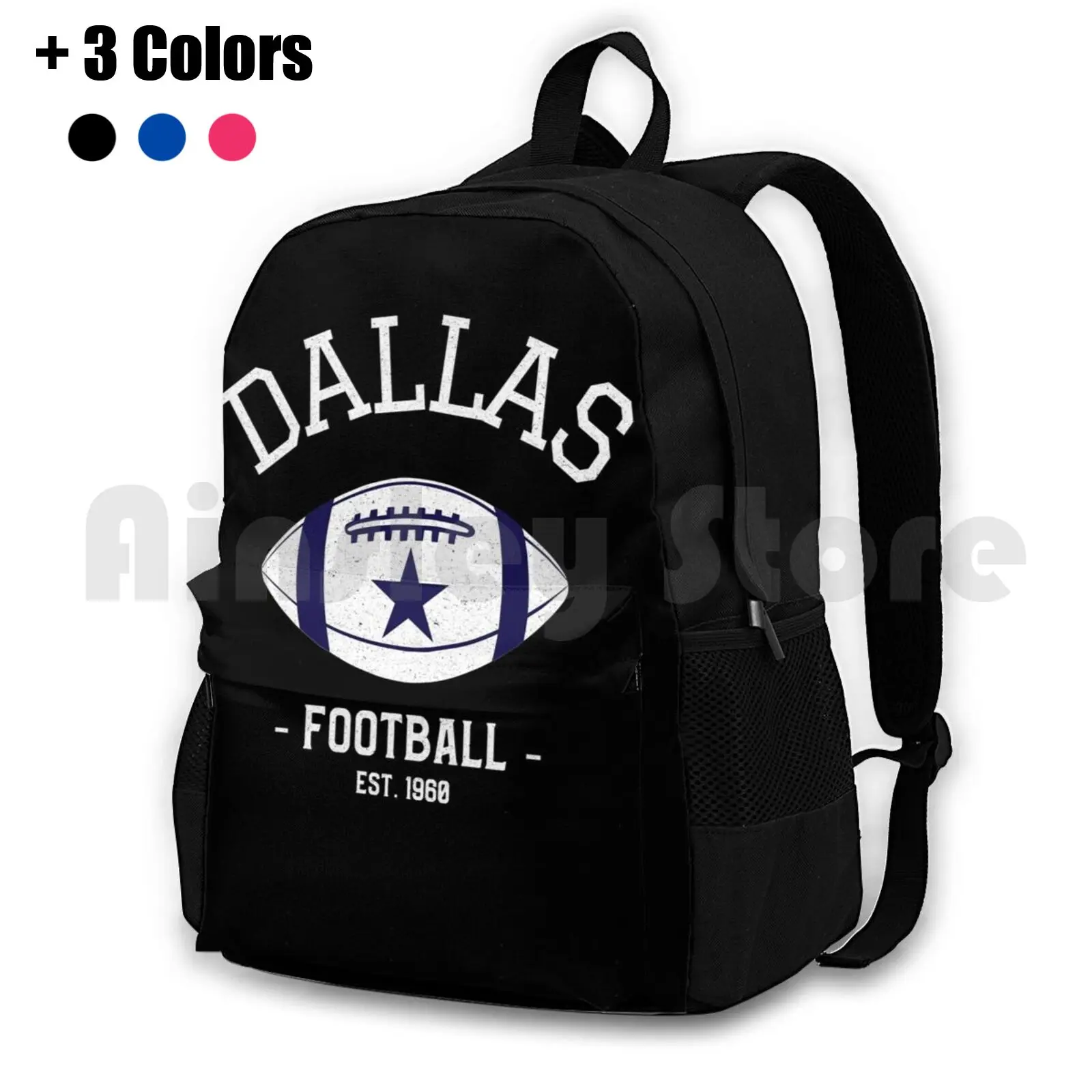 Vintage Dallas Football Sports Team Gift Outdoor Hiking Backpack Riding Climbing Sports Bag Dallas Football Cowboys