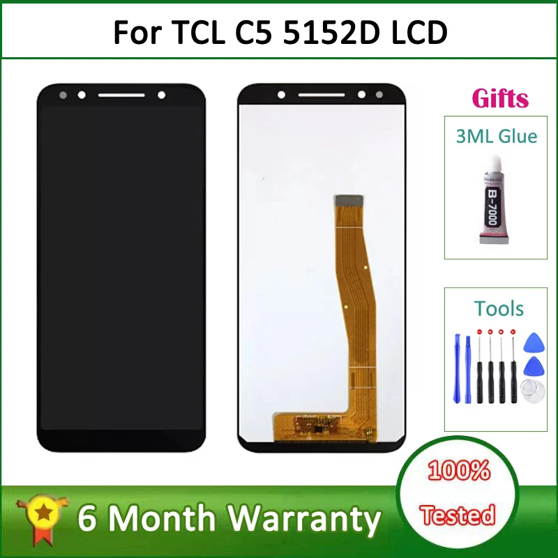 

5.5 inch High Quality Display For TCL C5 5152D LCD Display Touch Screen Digiziter Assembly Replacement