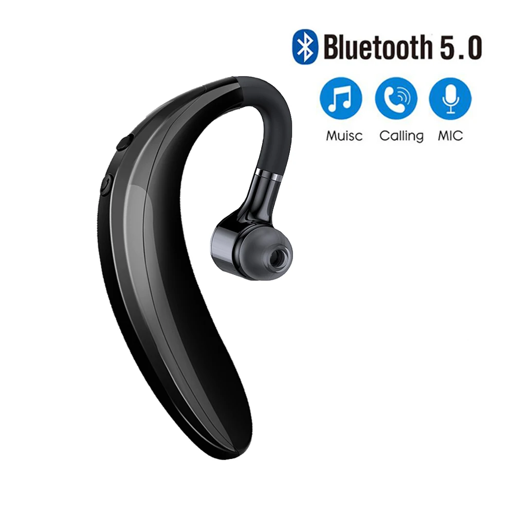 Wireless Bluetooth Earphones Stereo Business Earloop Headset With Mic handsfree Auriculares Bluetooth Headphones For Smartphone