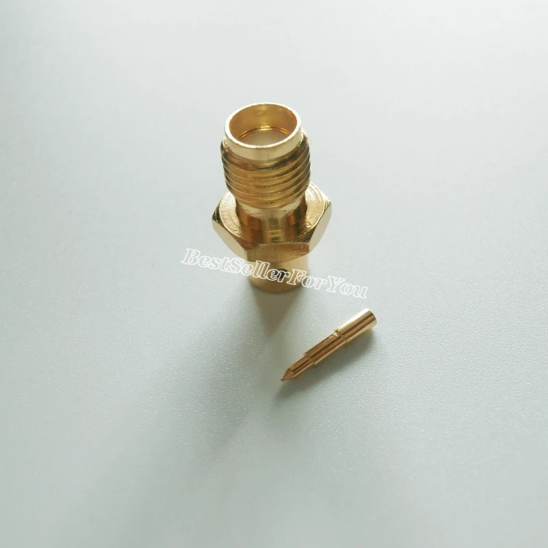 10X RP-SMA RPSMA Female Male Center Pin Solder Semi-rigid RG402 0.141" RF Connector image 5