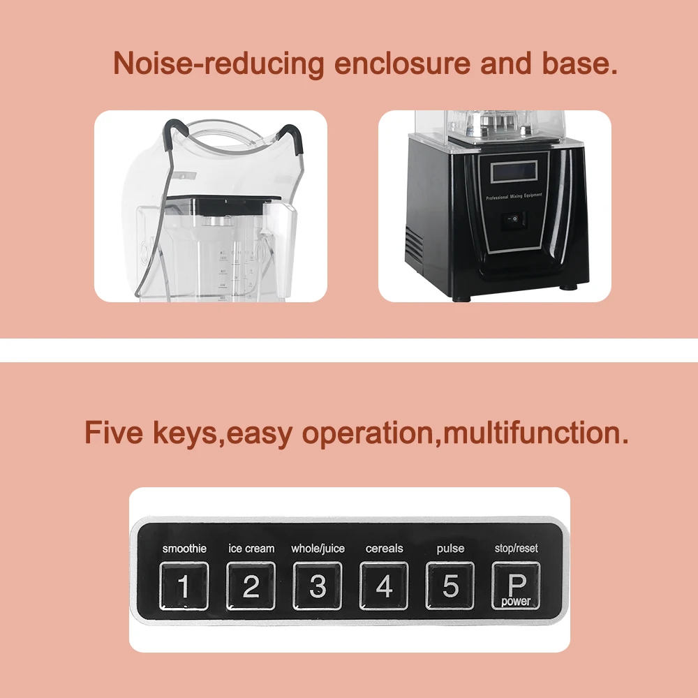 Itop商業1.5L bpa送料アイスブレンダープロのパワースムージーブレンダージューサーフードプロセッサー1より瓶カップ