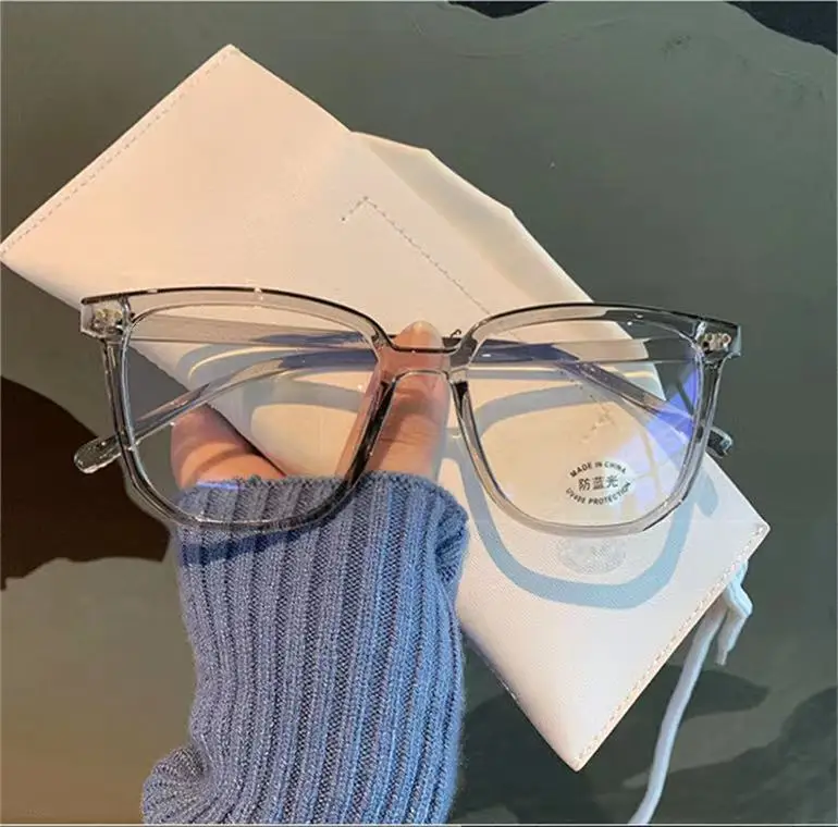 Hochwertige Brillen mit quadratischem Rahmen, Myopie-Brille für Damen und Herren, Kurzsichtbrille, Anti-Blaulicht-Brille mit Dioptrien Minus -1,0 – Detail 7