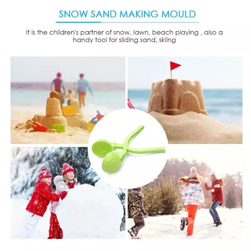 Schneemann maschine kunststoff clip kinder außen sand schneeball modell spielzeug kampf schneeball maschine clip kinder spielzeug J0558