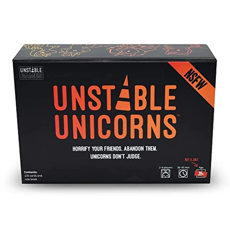 Board Game Unicorns card Explode Original NSFW Imploding Streaking barking Expansion Zombie Bears VS Babie Kitten card game