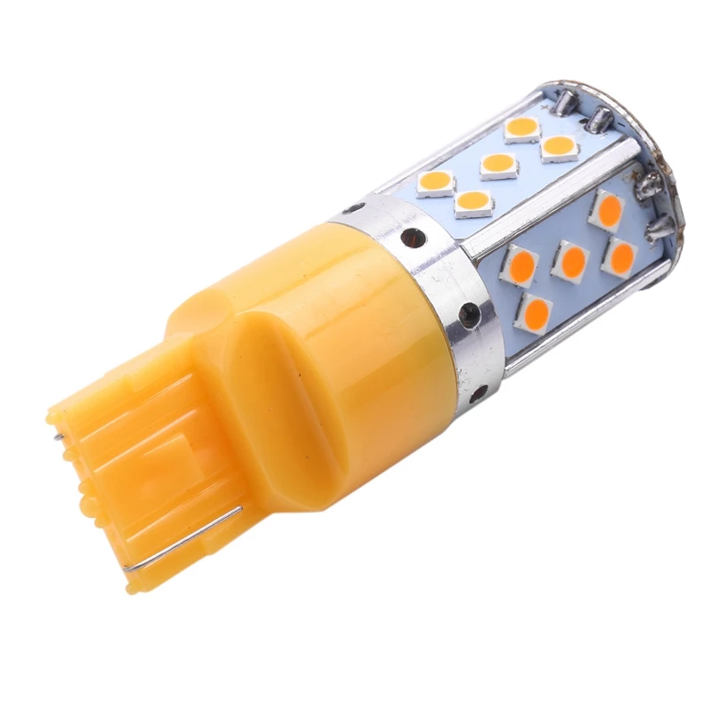 4X T20 7440 W21W Led Bulb 3030 35Smd Canbus Led Lamp for Car Turn Signal Lights Amber Lighting 12V 24V