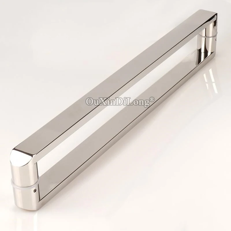 Durable 304 Stainless Steel Thicken Frameless Shower Glass Door Handles Pair Mount Bathroom Door Push Pull Handles 5 Colors