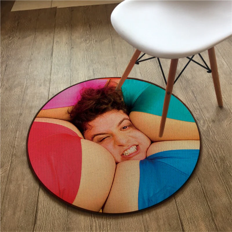 Magazine Illustration Character Floor Rug Creative Door Mat Entrance Living Room Bedside Carpet Basket Computer Chair Mat