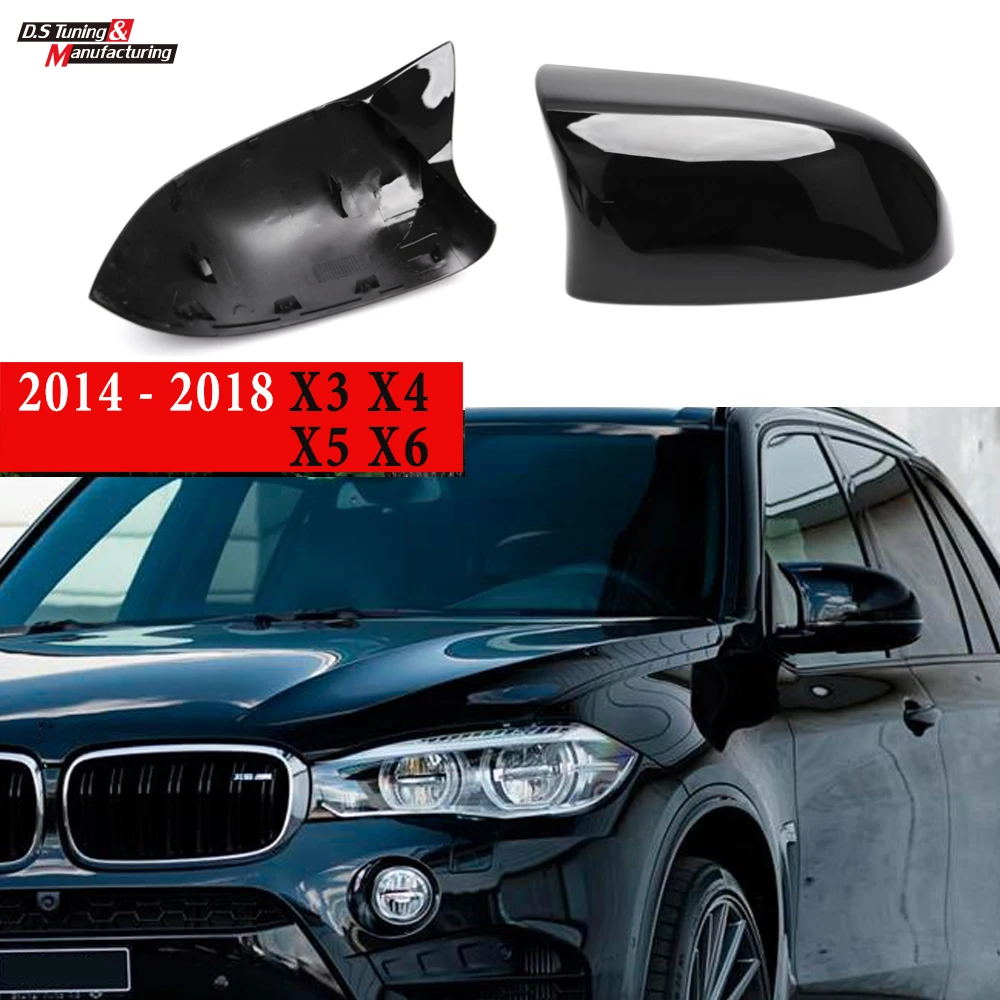 

2Pcs Rearview Mirror Covers Wing Side Mirror Caps Replacement For BMW F15 X5 F16 X6 F25 X3 F26 X4 2014-2018 Car Accessories