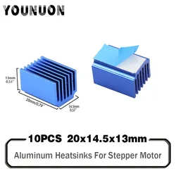 10PCS 3D Printer Parts Stepper Motor Driver Heat Sinks Cooling Block Heatsink For TMC2100 LV8729 DRV8825 Drive Modules