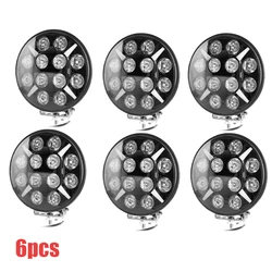 6pcs 9Inch 240W LED Work Light Spot Beam Round Offroad Driving Light For ATV UAZ SUV 4x4 Truck Tractor Boat Wrangle