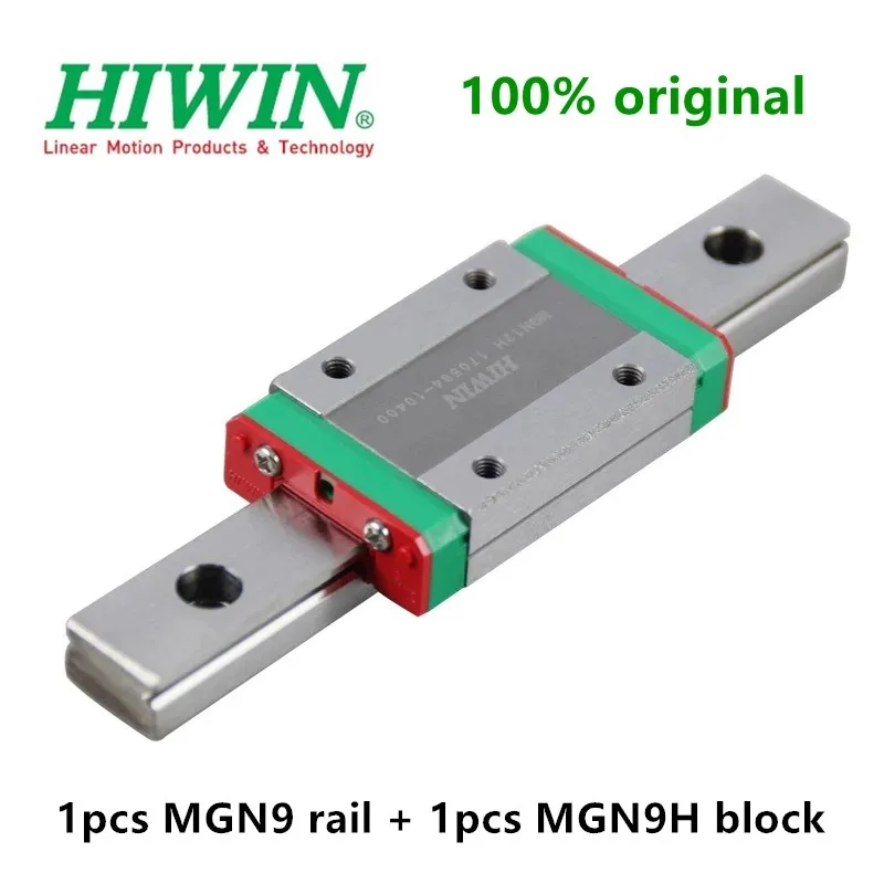 

1pc Original Hiwin linear rail MGN9 150 200 250 300 330 350 400 450 500 550 mm MGNR9 guide + 1pc MGN9H block slider cnc parts