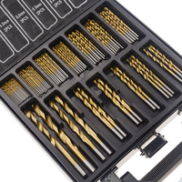 99PCS/BOX Hole Opener 1.5-10mm Titanium Coated Surface HSS Twist Drill Bits Set Metal Drilling Tool Kit DIY Home Use