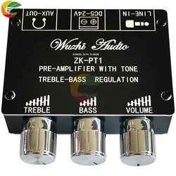 PT1 Bluetooth 5.0 Decoder Board Audio Receiver Decoder Stereo Tone Board Dual Channel Stereo Low Noise Amp Knob For Amplifier