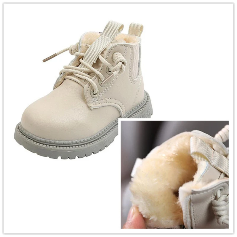 2022 Kids Leather Chelsea Boots Waterproof Children Sneakers Gray Black Boots for Baby Girls Boots Boys Shoes School Party