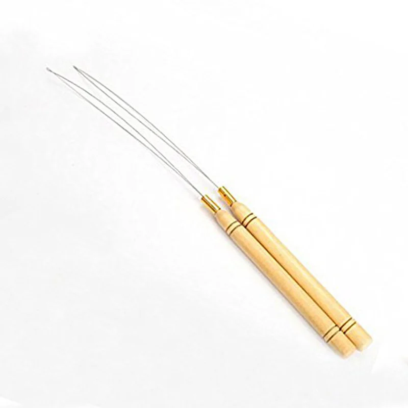 Hair Extensions Loop Micro Rings Links Beads Tool, Wire Pulling Hook