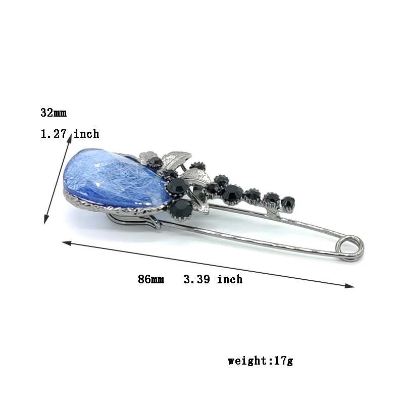 PD BROOCH Fashion High-end Retro Stone Gem Brooch Brooch High Quality Exquisite Ladies Brooch Wholesale Enamel Pin Brooch Pins