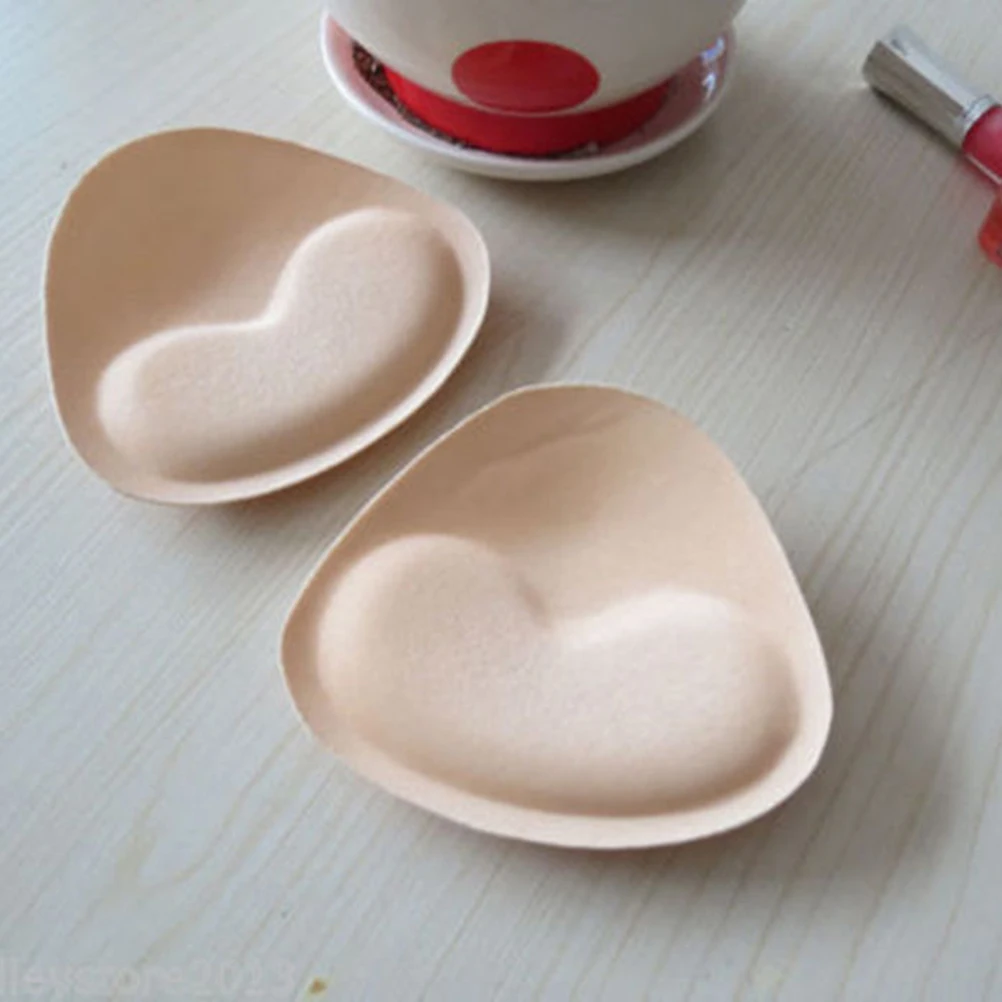 1 Pair Bikini Insert Chest Pad Women Summer Inserts Sponge Foam Bra Pads Chest Cup Breast Bra