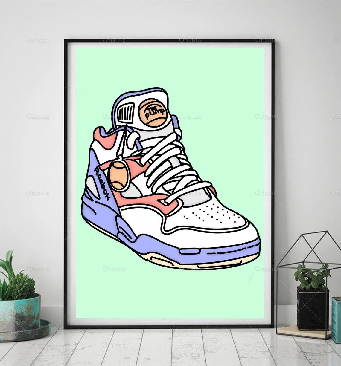 Rollerskate Print Wall Art 80s 90s Nostalgia Art Work Graphic 1990s 1980s Pastel Roller  Modern Home Decor Posters Canvas  Gift