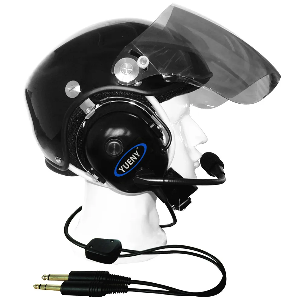 YUENY YIHH-2000F kit 2X paramotor helmets autogyro trike helmet with intercom designed for clear communication open cockpits