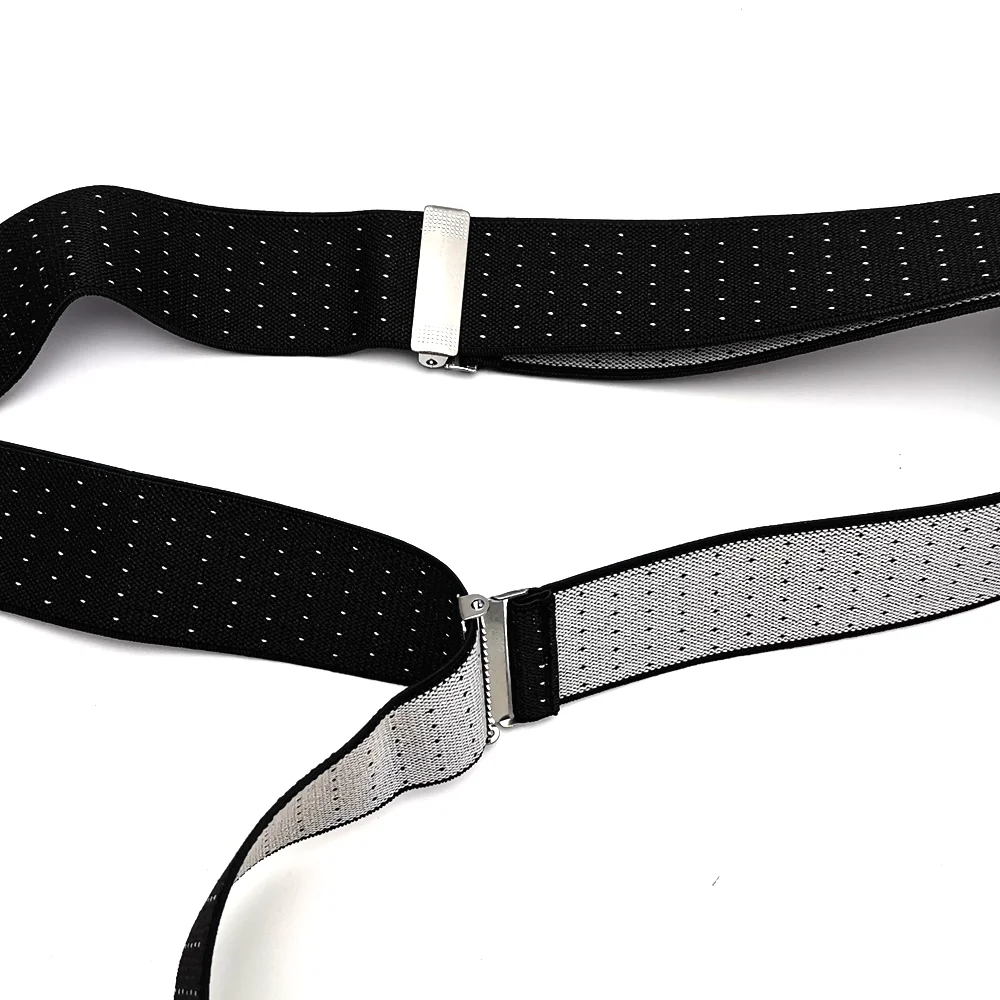 Leather cross 4 clips on Men's Suspenders Elastic Adjustable Dots Strap Braces For Adult Women Men Clothes Accessories Best Gift