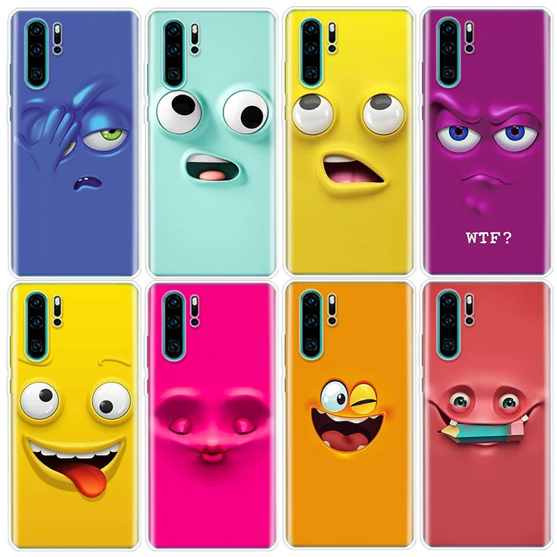 Funny Face Soft Phone Case For Huawei P Smart Z 2021 Y5 Y6 Y7 Y9 Honor 50 20 Pro 10i 9 Lite 9X 8A 8S 8X 7S 7X 7A Cover Fundas Pa