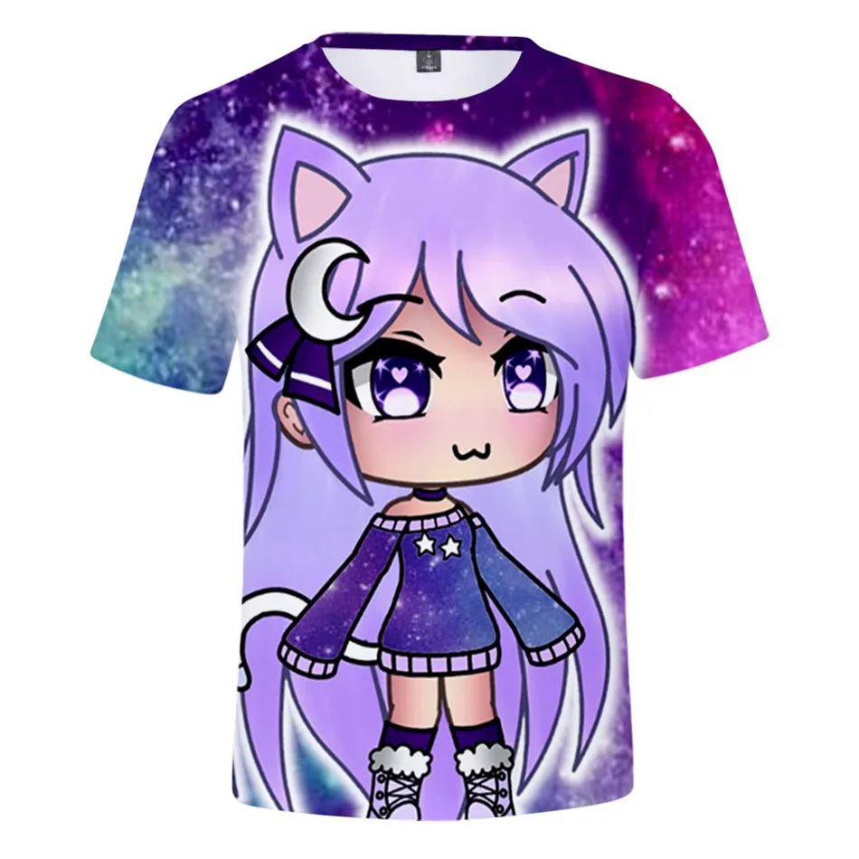 4-13Y Children Game Gacha Life 3D Print T-Shirt Boy Girl Summer Cute Tees Tops Fashion T Shirt Kids Casual Cartoon Anime Tshirt