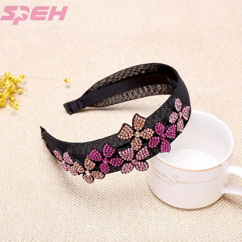 hot selling personalized women's wide brimmed hair hoop fashion elegant women's hair hoop inlaid brick hair hoop spot supply