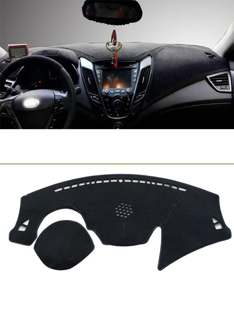 For Hyundai Veloster SR FS 2011-18 Dashmat Dashboard Cover Instrument Panel Sunscreen Insulation Protective Anti-Dirt Proof Pad