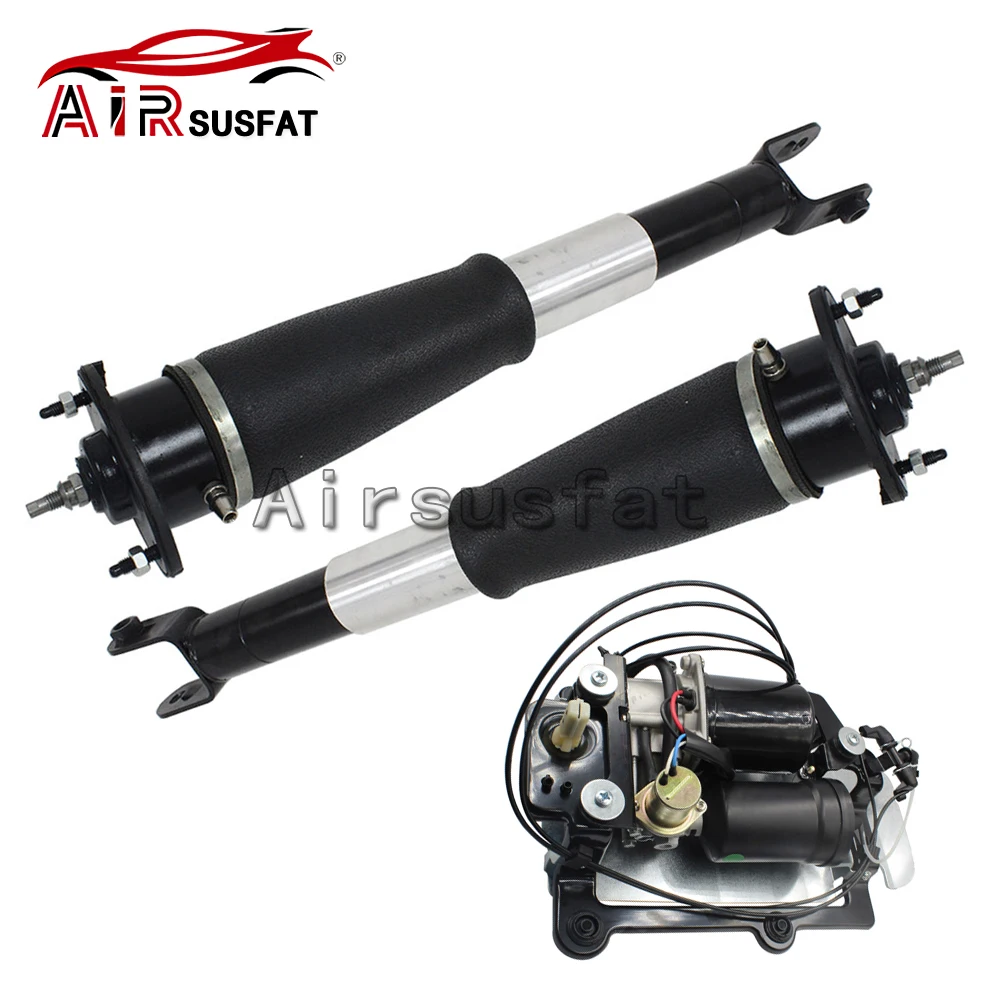 Rear Air Suspension Shock Absorber with Electric + Air Compressor Pump For Cadillac SRX 2004-2009 15145221 19302764 88957190