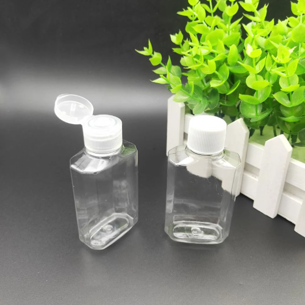 600PCS 100ml Empty PET Bottle Plastic Portable Clear Refillable Flip-Top Bottles For Travel Makeup Liquid Gel Lotion Container