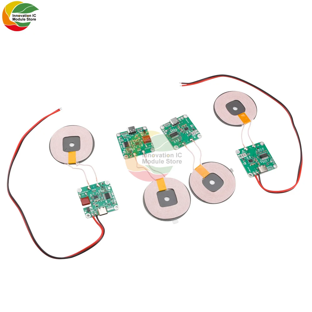Ziqqucu 20W High Power 5V 13.5V Fast Charge Wireless Charger Transmitter Module Type-c USB + Coil For Qi Universal Phone Battery