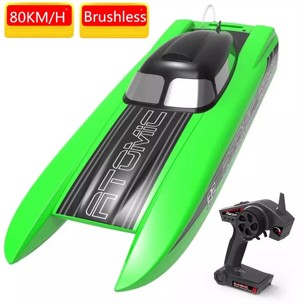 Professio 80KM/H Brushless Racing Boat With Super Flight Tips Waterproof Water Cooling System RC Speedboat 80cm Large  Speedboat