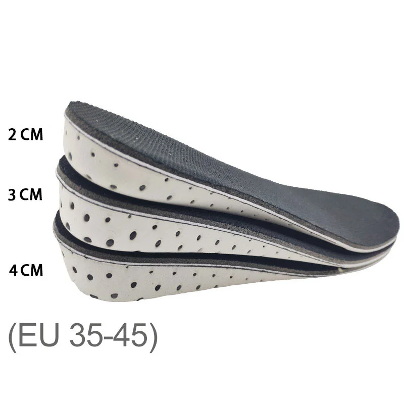 Einlegesohle zur Erhöhung der Höhe, 1 Paar, hart, atmungsaktiv, Memory-Schaum, Fersenhebeinsätze, Schuhheber, Schuhpolster, Aufzugs-Einlegesohlen für Unisex – Detail 3