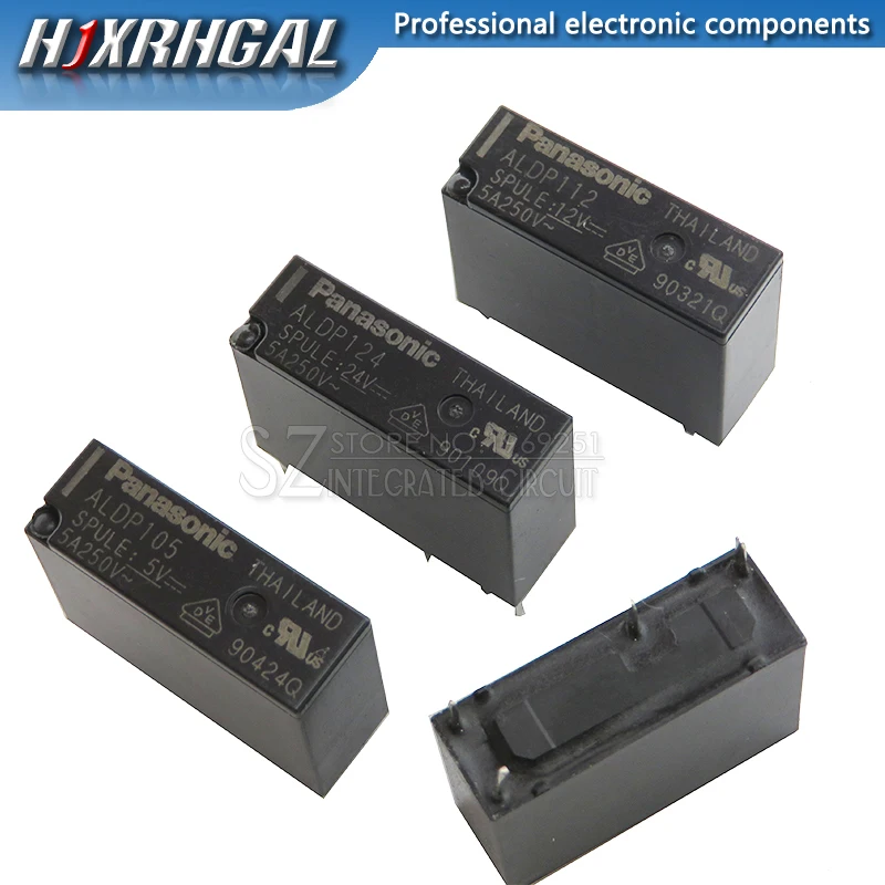 2PCS/LOT Relay ALDP105 ALDP112 ALDP124 ALDP105W ALDP112W ALDP124W 5V 12V 24V 5A 250V DIP4 New and original