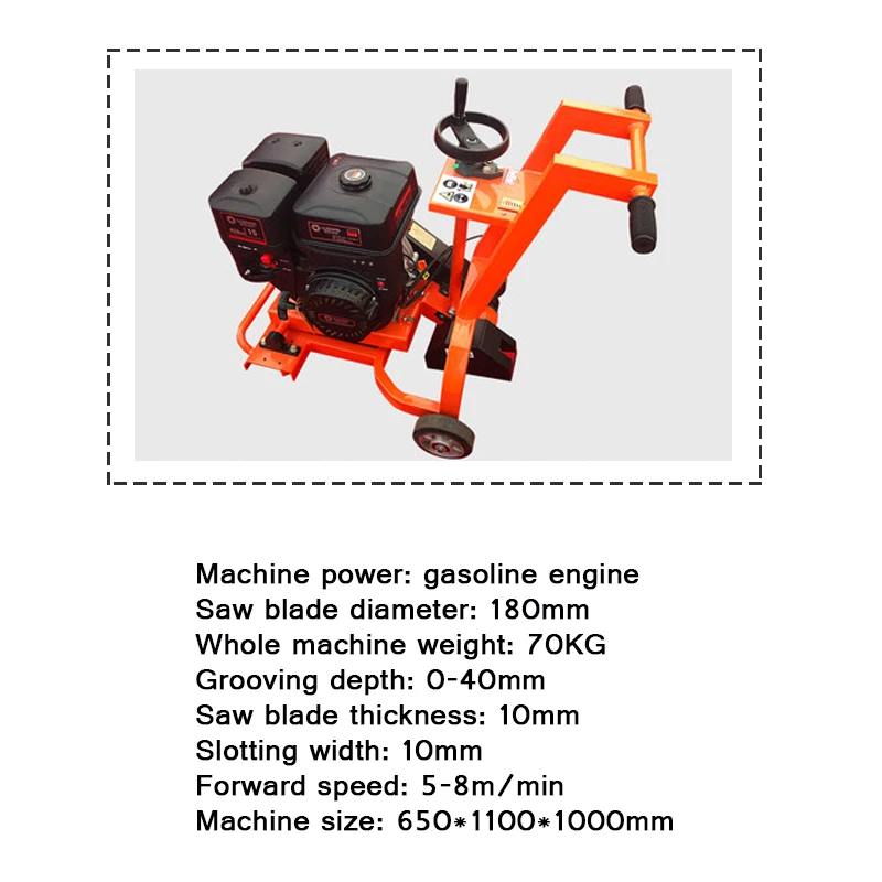 Pavement Slotting Machine Cement Asphalt Concrete Concrete Surface Gasoline Slotting Machine