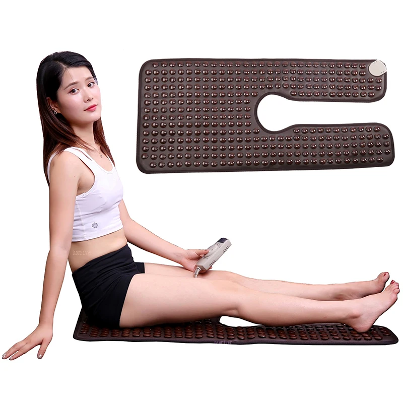 

Back Pain Relief Waistcoat Cervical Infrared Therapy Spine Care Stone Thermal Mat Body massager physical therapy home health car