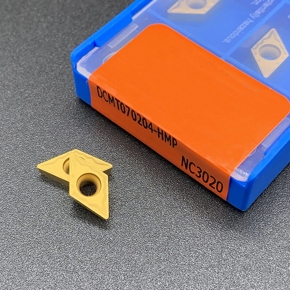 10 stücke DCMT070204 NC3020 Hohe Qualität Klinge HMP Interne Drehen Werkzeug Drehmaschine Schneiden Cabide Einsatz CNC dcmt070204 für