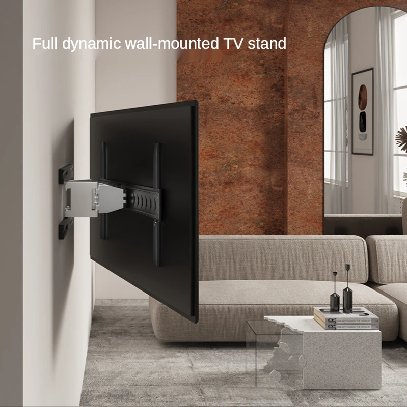 37-70 Inch Ultra-Thin Aluminum Alloy Tv Telescopic Rack Swivel Folding Embedded Universal Bracket