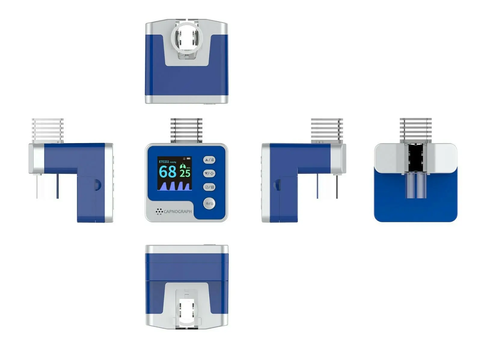 コンテックCA10M新capnographエンド潮CO2呼吸速度ETCO2主流テスト