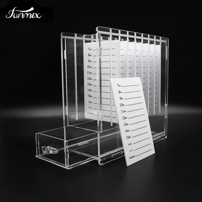 Eyelash Extension Organizer Box With 8 Pieces Acrylic Adhesive Glue Pallets Eyelash Extensin Plate Eyelash Extension Supplies