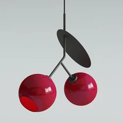 Lovely Cherry Led Pendant Lights Children's room Hanging Lamp Restaurant Living room Pendant Lamp Red/White Glass E27 Concise