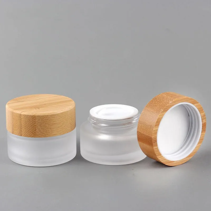 High Quality 5/15/30/50/100g Skincare Cream Jar Cosmetic Containers Empty Acrylic Jar Bamboo Cosmetic Packaging In Stock